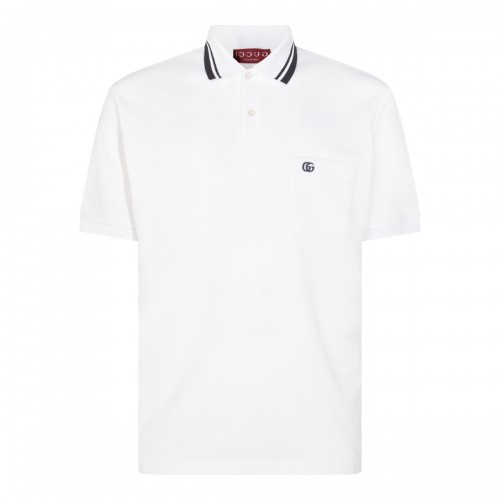 WHITE COTTON POLO SHIRT