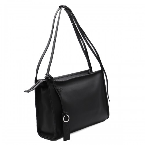 BLACK LEATHER CORRIERE BAG 2