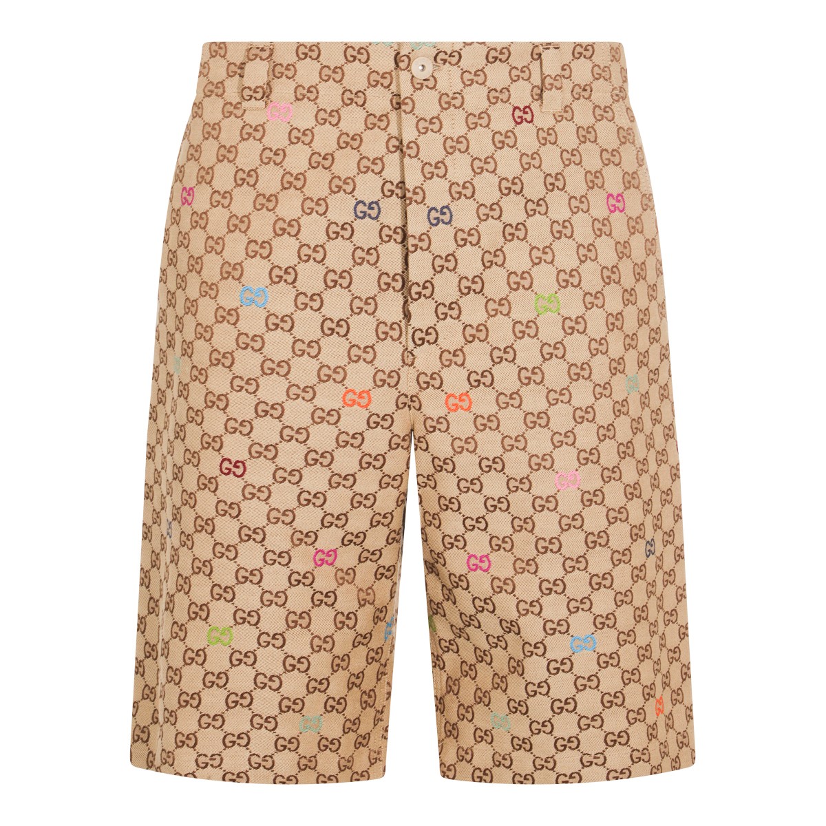 BEIGE COTTON SHORTS