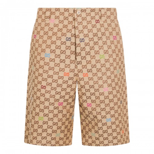 BEIGE COTTON SHORTS