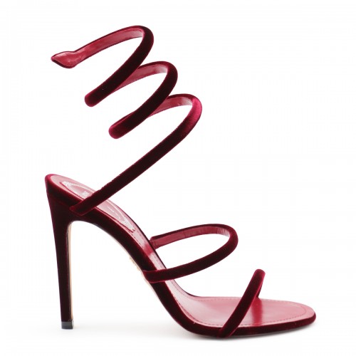 RED VELVET SANDALS