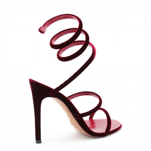 RED VELVET SANDALS