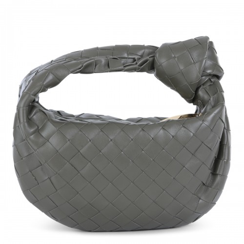 GREY LEATHER MINI JODIE BAG