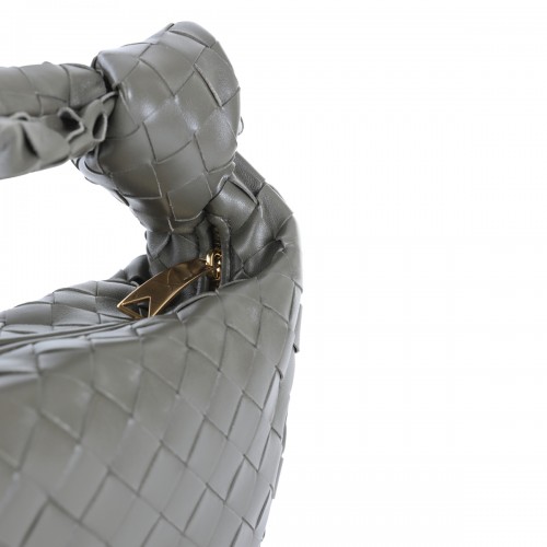 GREY LEATHER MINI JODIE BAG