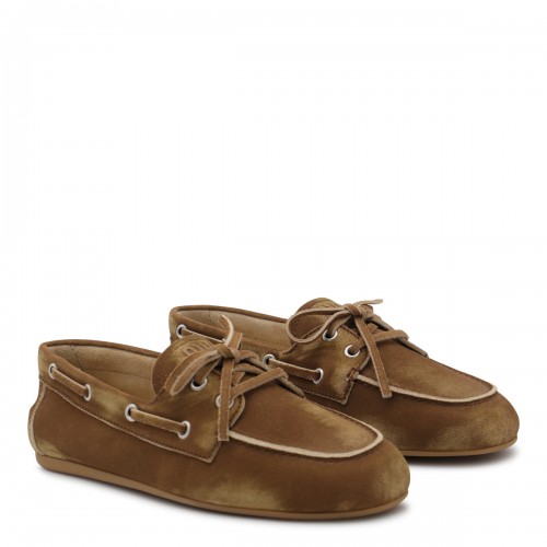 CAMEL LEATHER LOAFERS