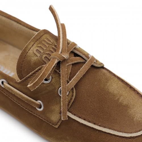 CAMEL LEATHER LOAFERS