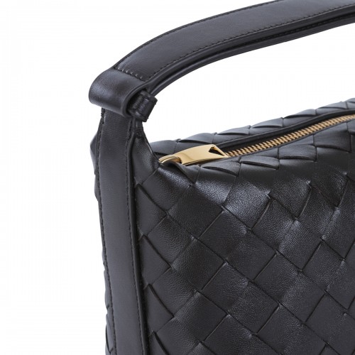 DARK BROWN LEATHER CANDY WALLACE POUCHES