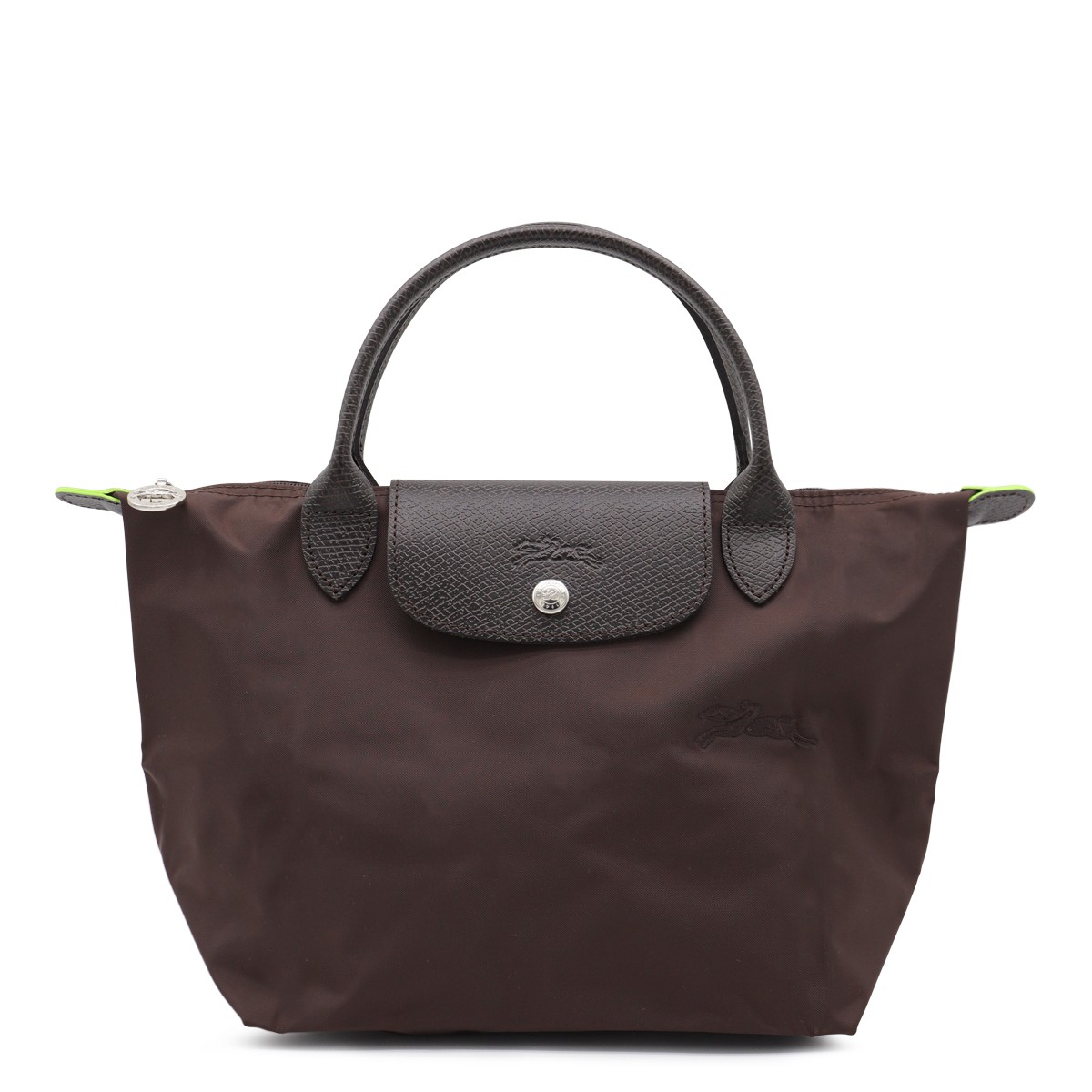 DARK BROWN LEATHER LE PLIAGE ORIGINAL S TOTES