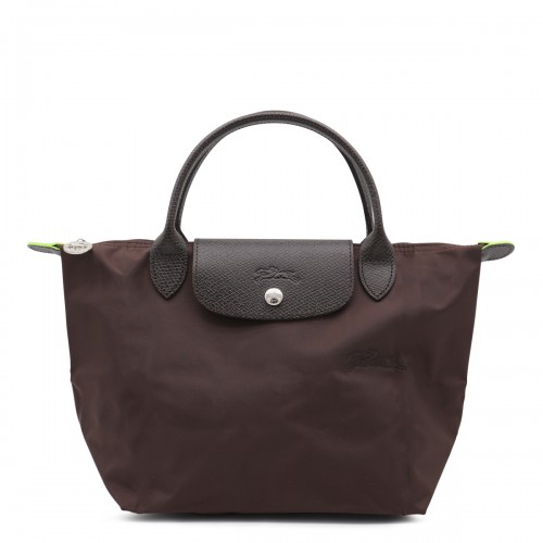 DARK BROWN LEATHER LE PLIAGE ORIGINAL S TOTES