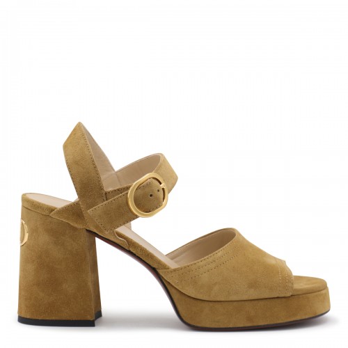 BROWN LEATHER SANDALS