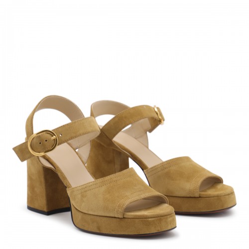 BROWN LEATHER SANDALS