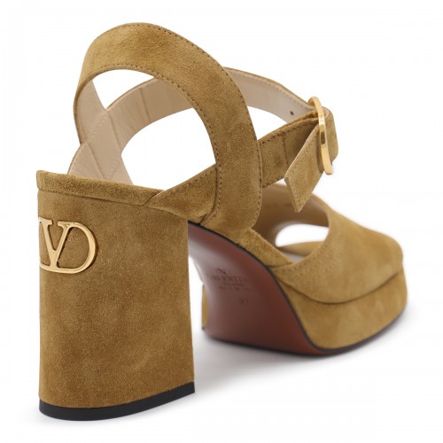 BROWN LEATHER SANDALS