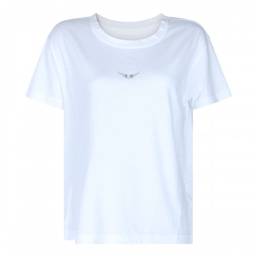 WHITE COTTON T-SHIRT