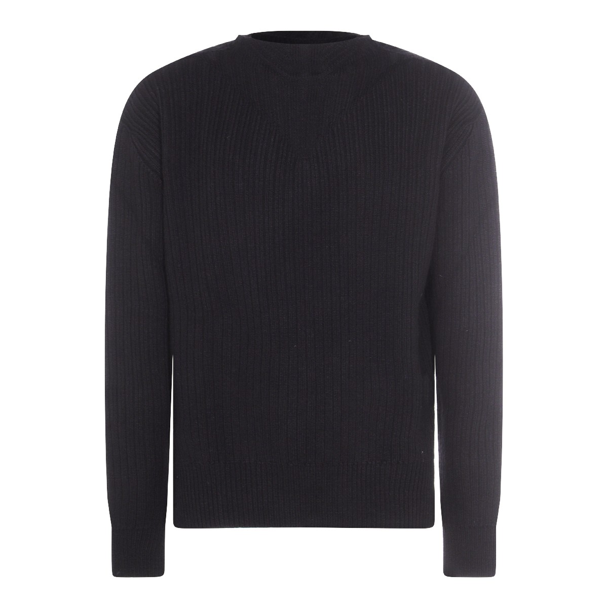 BLACK WOOL KNITWEAR