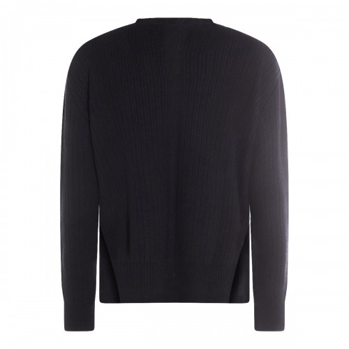 BLACK WOOL KNITWEAR