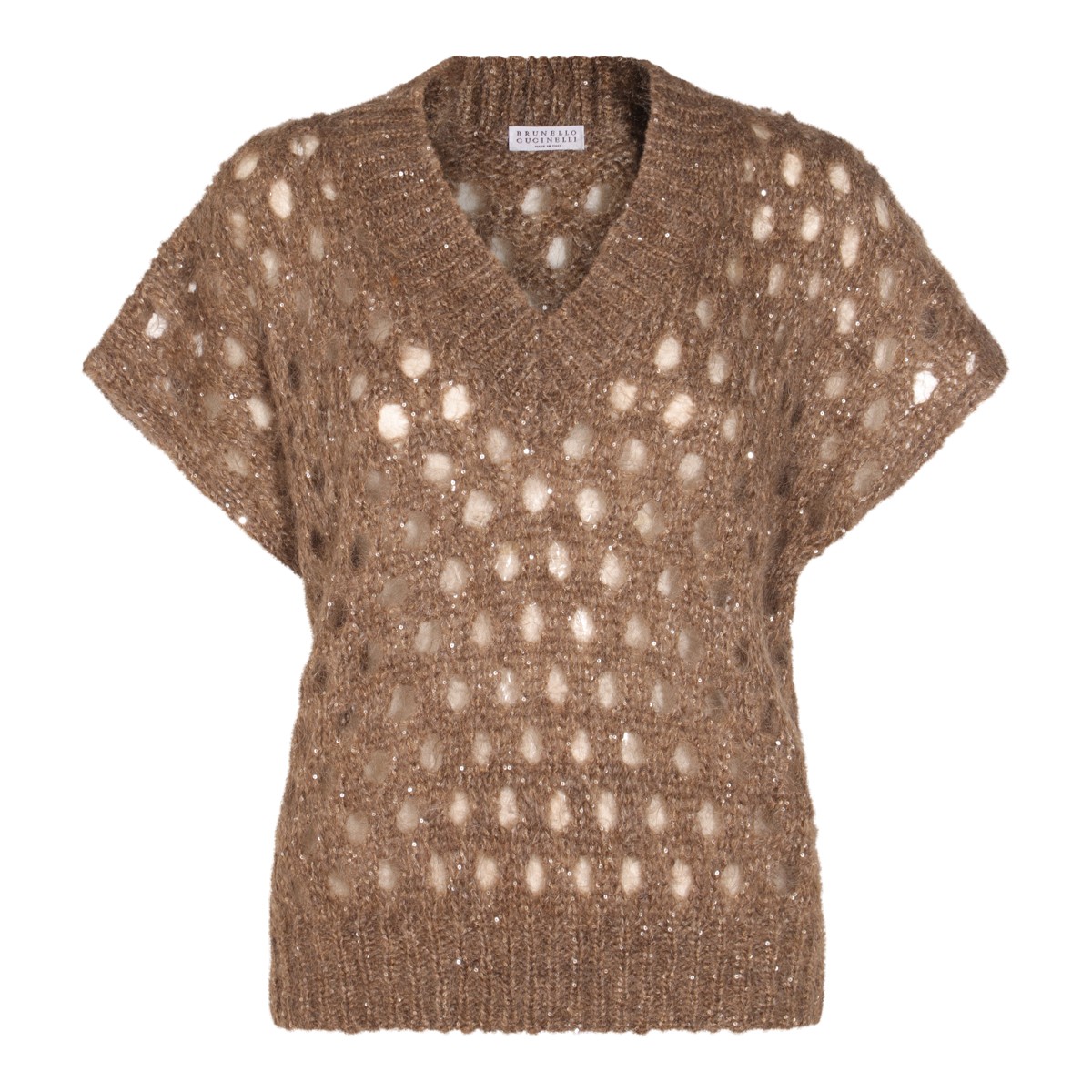 BROWN COTTON KNITWEAR