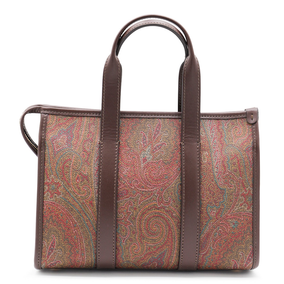 BROWN COTTON ARNICA TOP HANDLE BAG