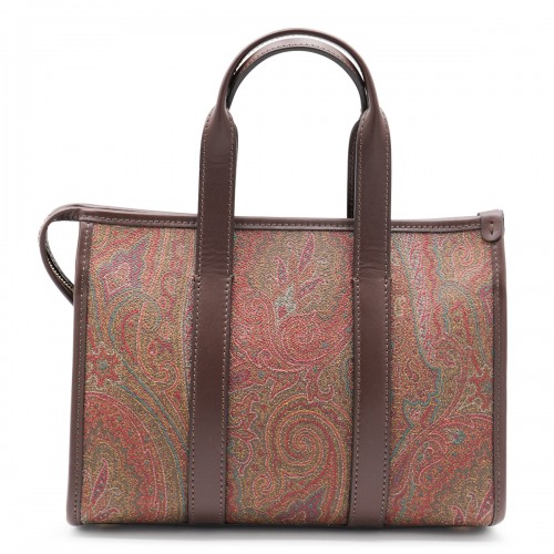 BROWN COTTON ARNICA TOP HANDLE BAG