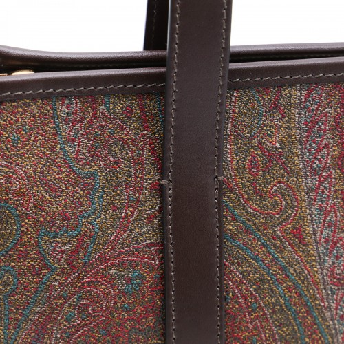 BROWN COTTON ARNICA TOP HANDLE BAG