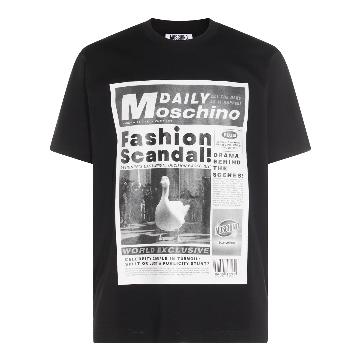 BLACK COTTON T-SHIRT