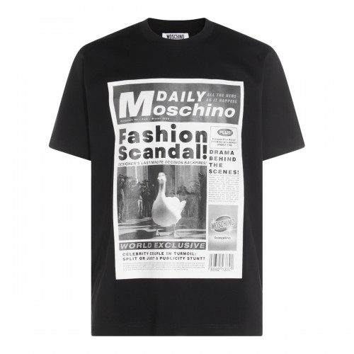 BLACK COTTON T-SHIRT