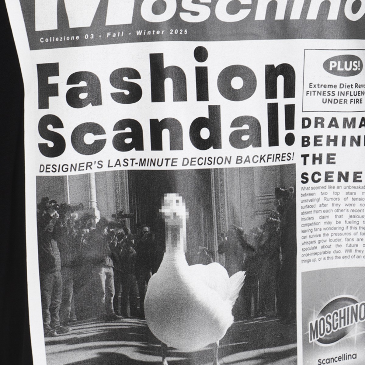 BLACK COTTON T-SHIRT