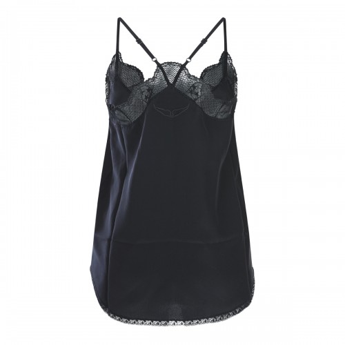 BLACK SILK TOP