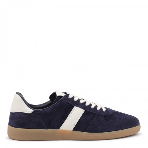 NAVY LEATHER SNEAKERS