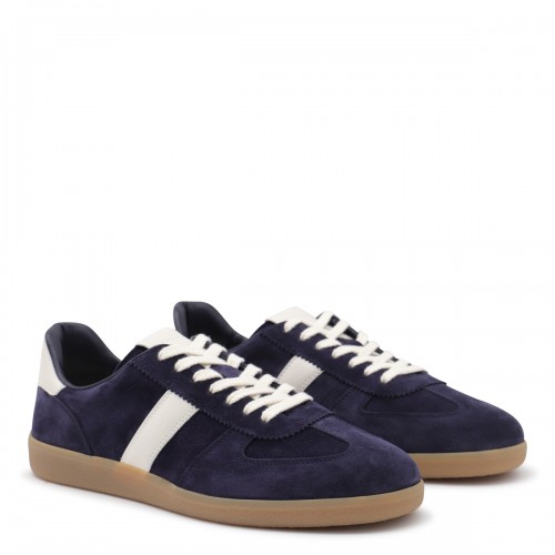 NAVY LEATHER SNEAKERS 2