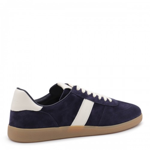 NAVY LEATHER SNEAKERS