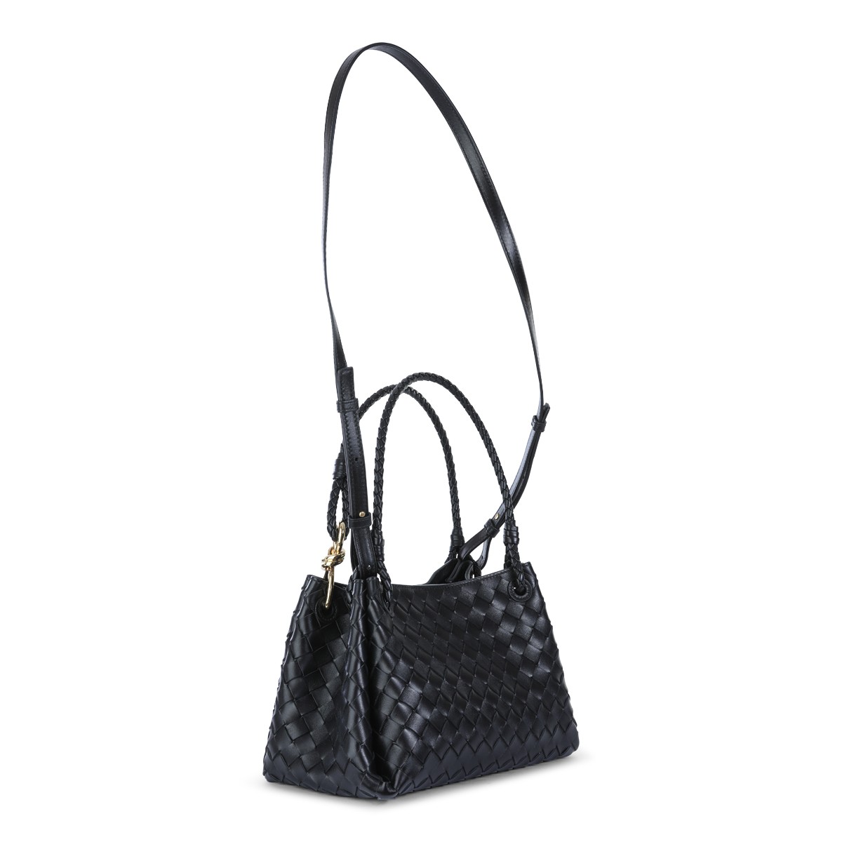 BLACK LEATHER PARACHUTE TOP HANDLE BAG BLACK LEATHER PARACHUTE TOP HANDLE BAG