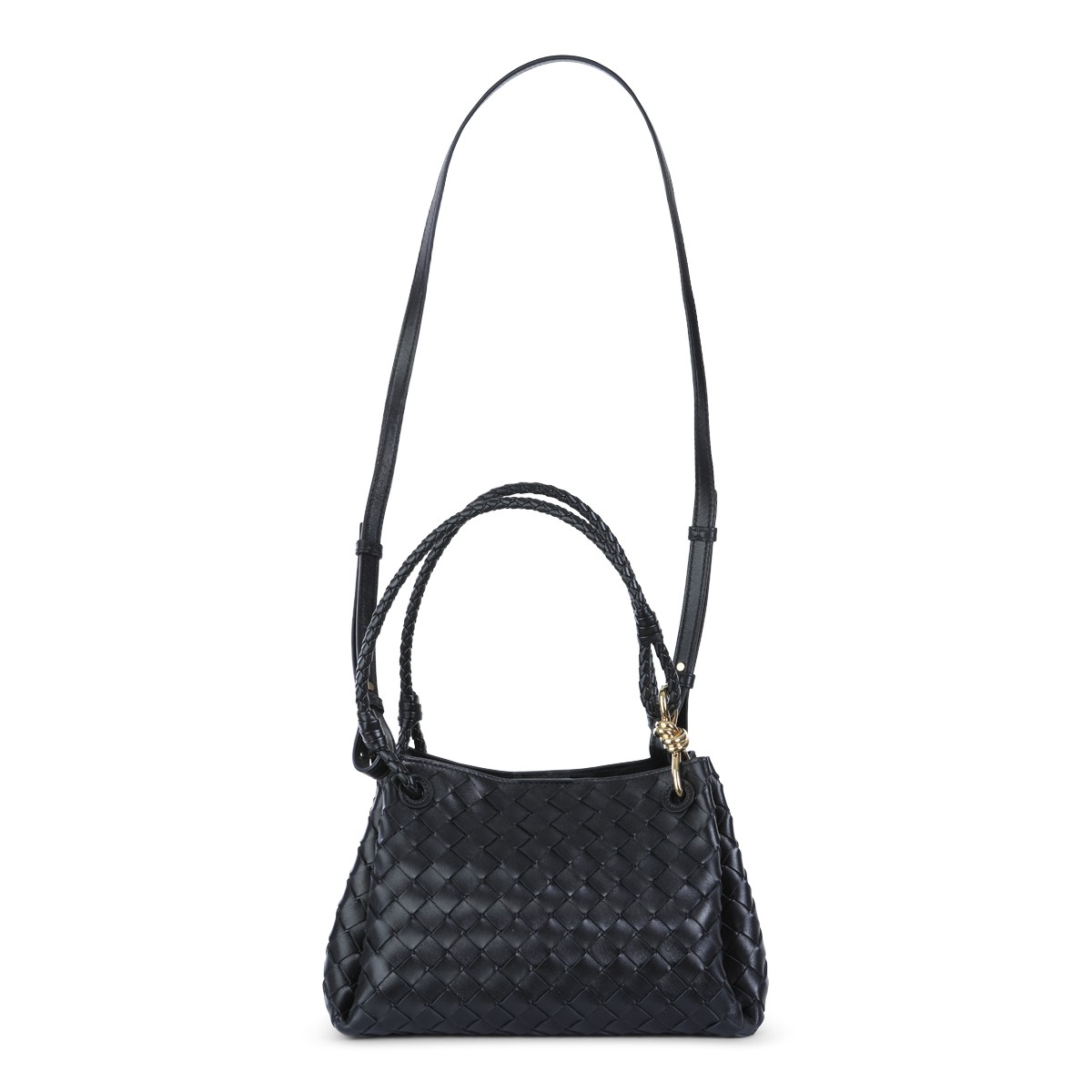 BLACK LEATHER PARACHUTE TOP HANDLE BAG BLACK LEATHER PARACHUTE TOP HANDLE BAG