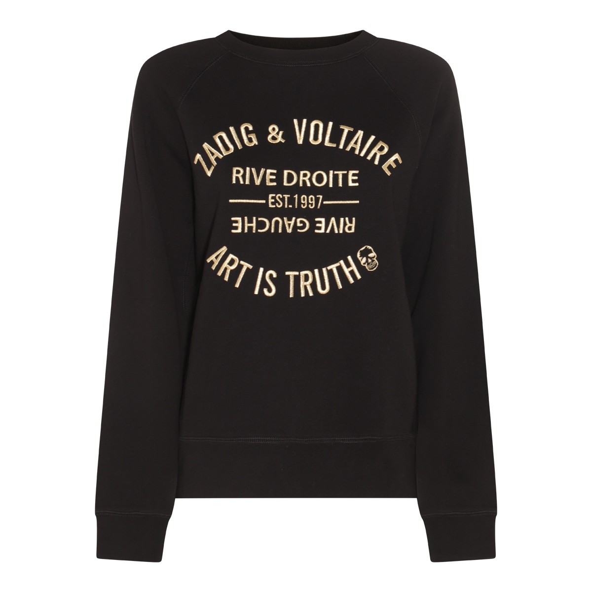 BLACK COTTON SWEATSHIRT