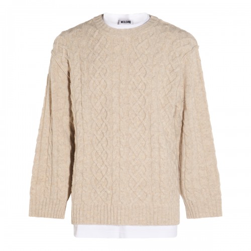 BEIGE WOOL KNITWEAR