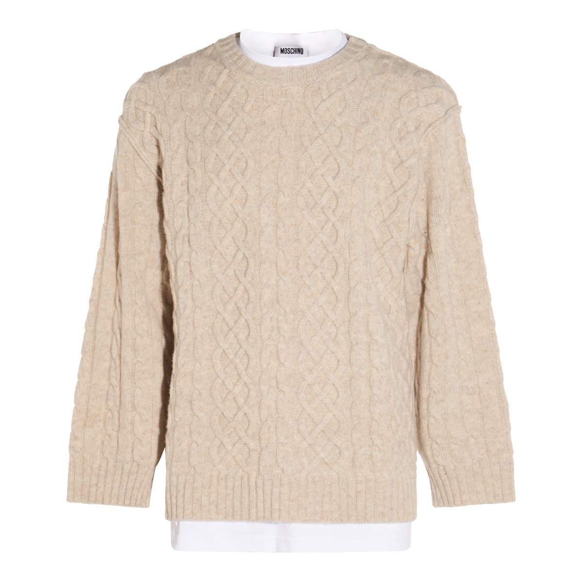 BEIGE WOOL KNITWEAR