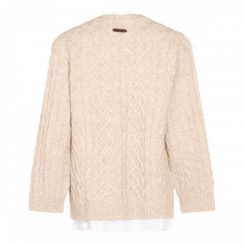 BEIGE WOOL KNITWEAR