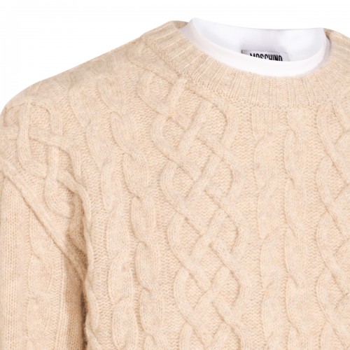 BEIGE WOOL KNITWEAR