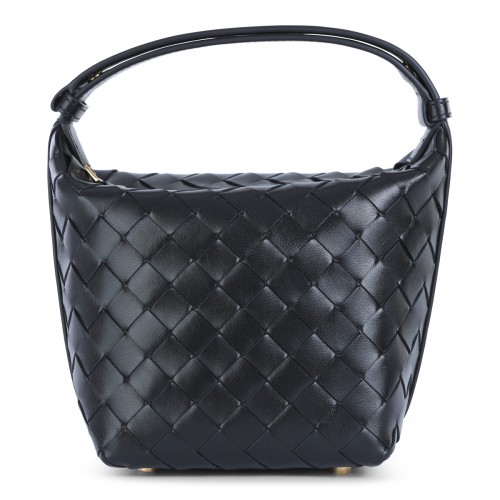 BLACK LEATHER CANDY WALLACE POUCHES
