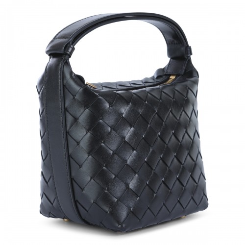 BLACK LEATHER CANDY WALLACE POUCHES