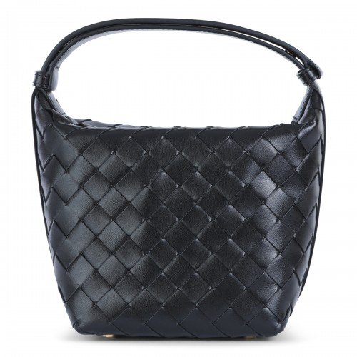 BLACK LEATHER CANDY WALLACE POUCHES