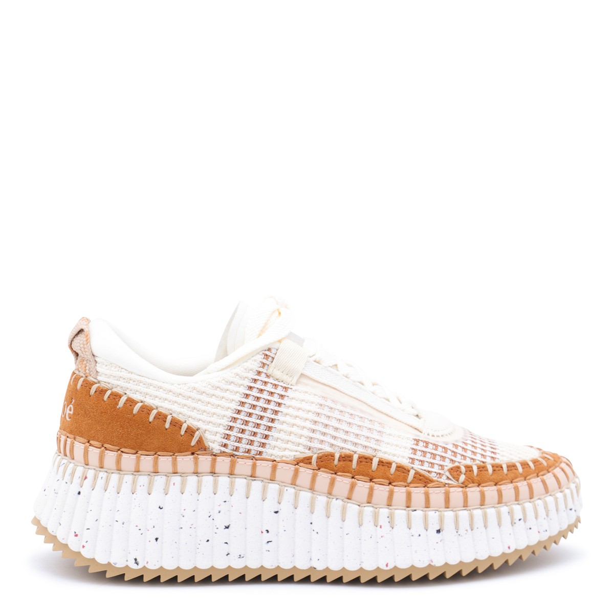 BROWN AND WHITE NAMA SNEAKERS
