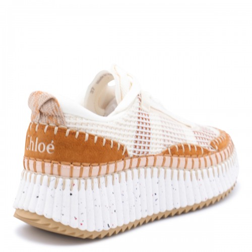BROWN AND WHITE NAMA SNEAKERS