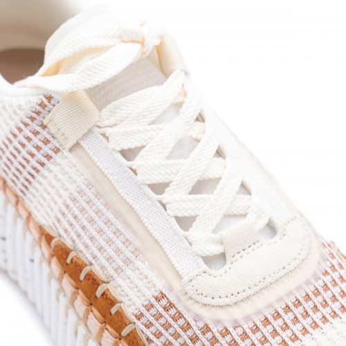 BROWN AND WHITE NAMA SNEAKERS