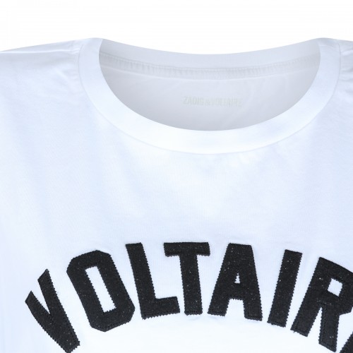 WHITE COTTON T-SHIRT