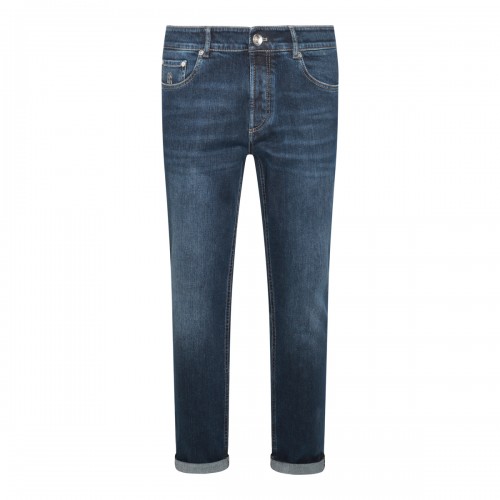 DARK BLUE COTTON JEANS