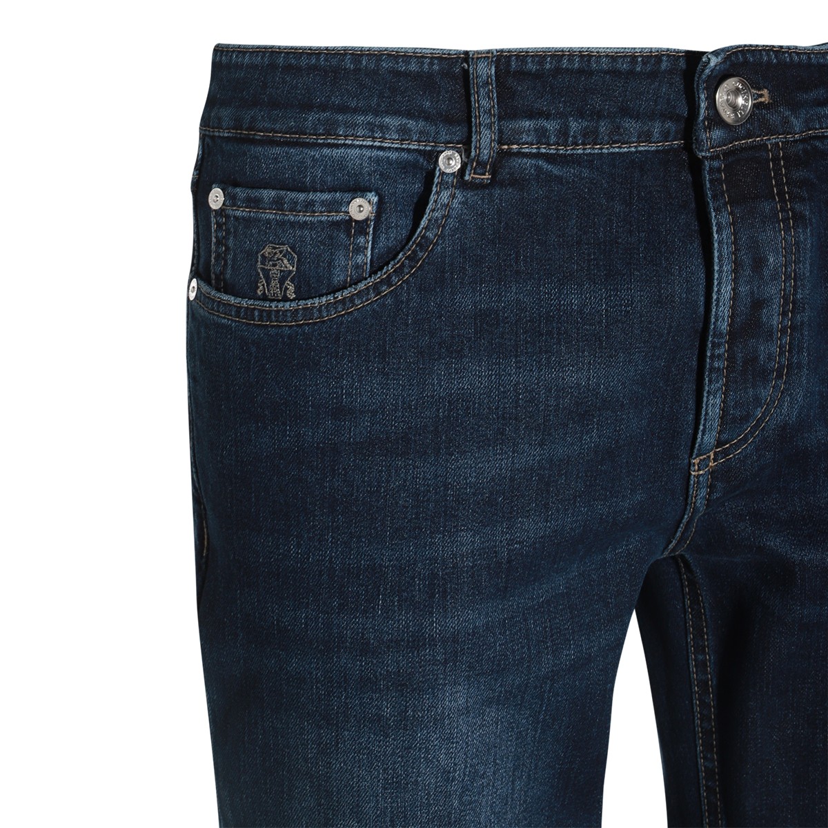 DARK BLUE COTTON JEANS