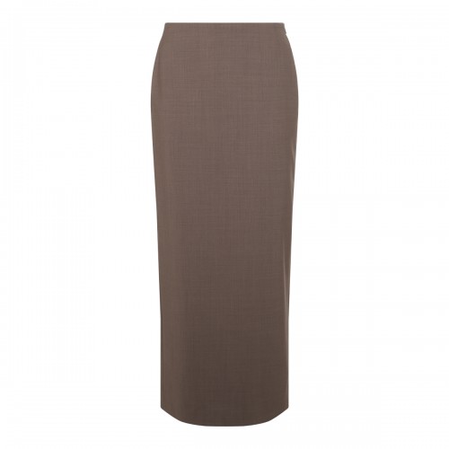BROWN WOOL SKIRT