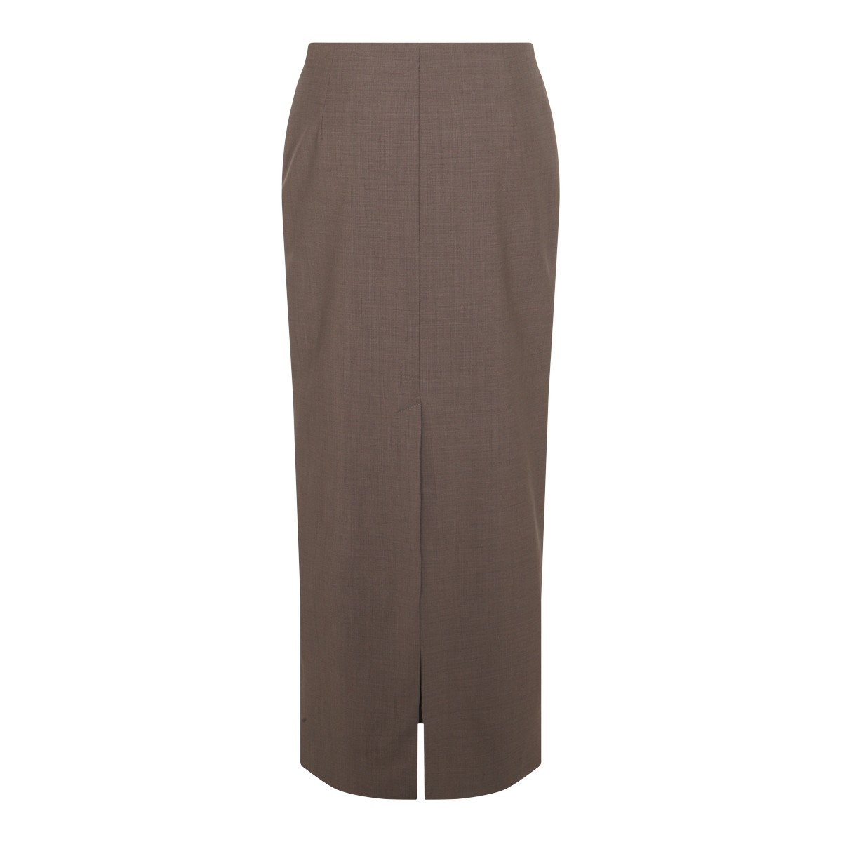 BROWN WOOL SKIRT