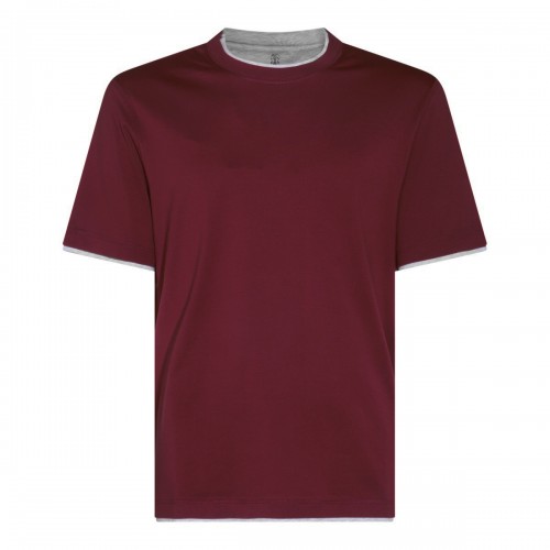 DARK RED COTTON T-SHIRT