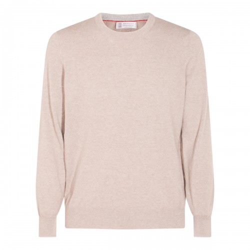 LIGHT BEIGE CASHMERE KNITWEAR